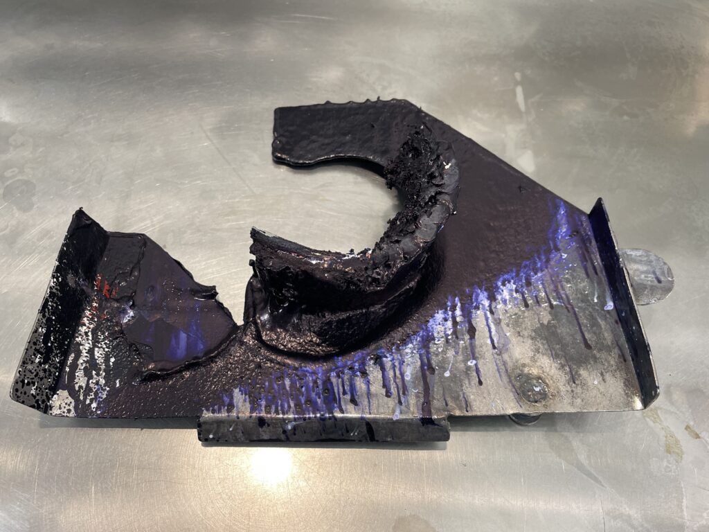 Ink cleaning printer part