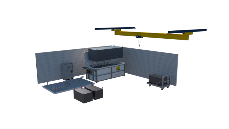 RENDER der vorgeschlagenen Lösung zum Beizen und Passivieren von Edelstahl