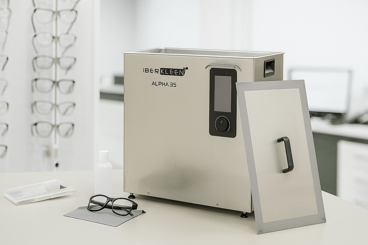 máquina de limpieza por ultrasonidos para limpieza de gafas y lentes