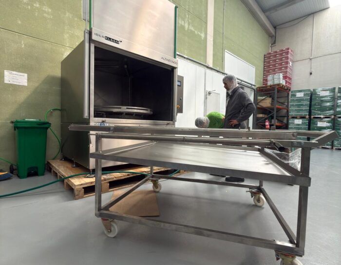 Solución de lavado para piezas desmontables en líneas de producción alimentaria